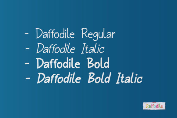 Daffodile Font Poster 2