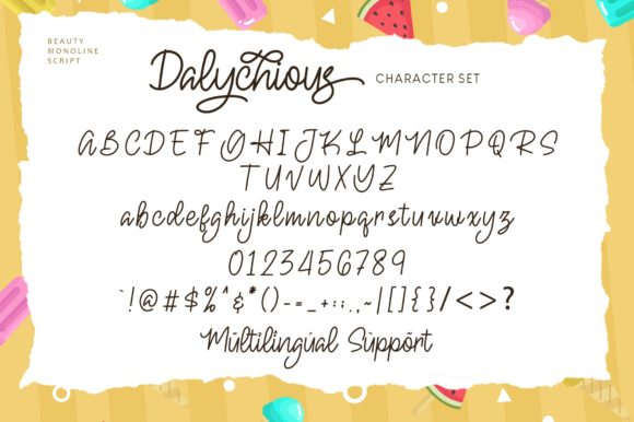 Dalychious Font Poster 7