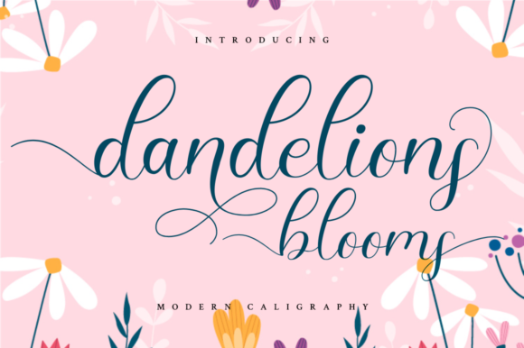 Dandelions Bloom Font Poster 1