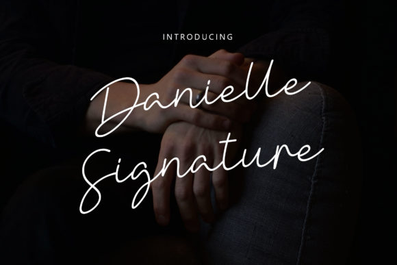Danielle Signature Font Poster 1