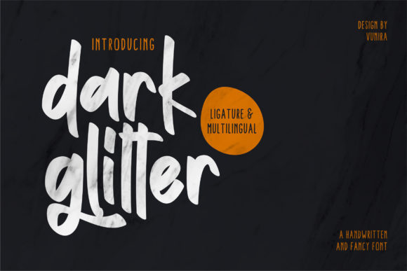 Dark Glitter Font Poster 1