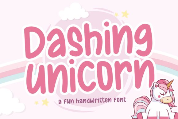 Dashing Unicorn Font Poster 1