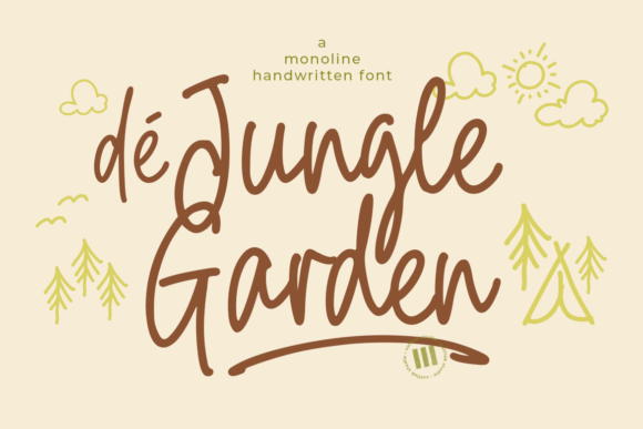 De Jungle Garden Font De Jungle Garden Font Poster 1