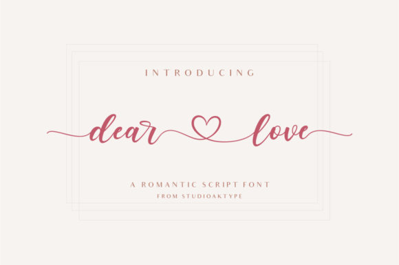 Dear Love Font Poster 1