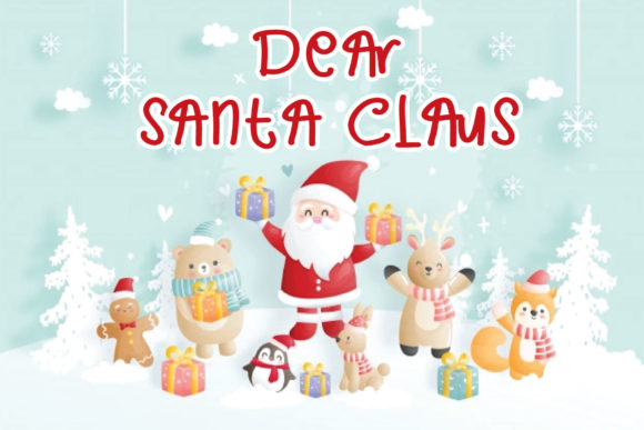 Dear Santa Claus Font Poster 1