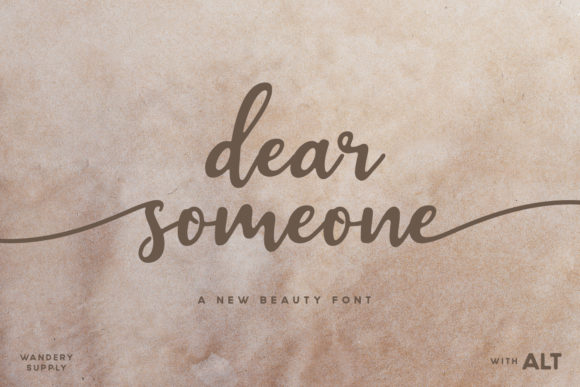 Dear Someone Font Poster 1