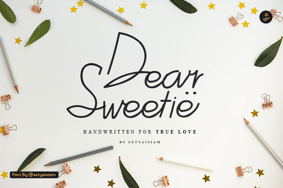 Dear Sweetie Font Poster 1