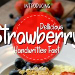 Dellicious Strawberry Font Poster 1