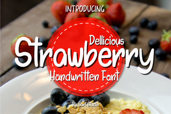Dellicious Strawberry Font Poster 1