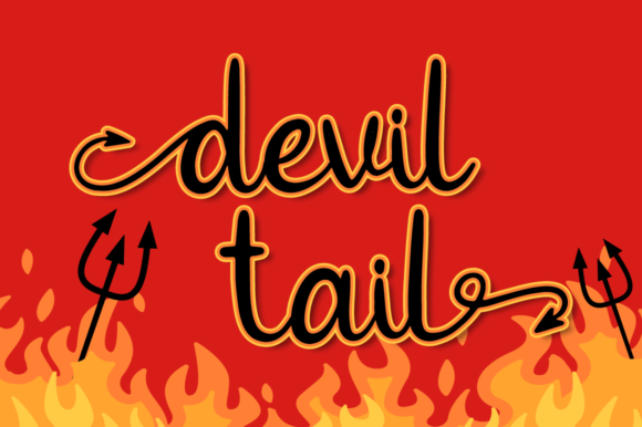 Devil Tail Font Devil Tail Font Poster 1