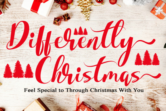 Differently Christmas Font Poster 1