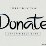 Donate Font Poster 1
