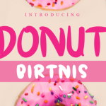 Donut Birtnis Font Poster 1