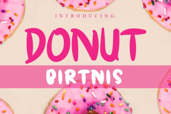 Donut Birtnis Font Poster 1