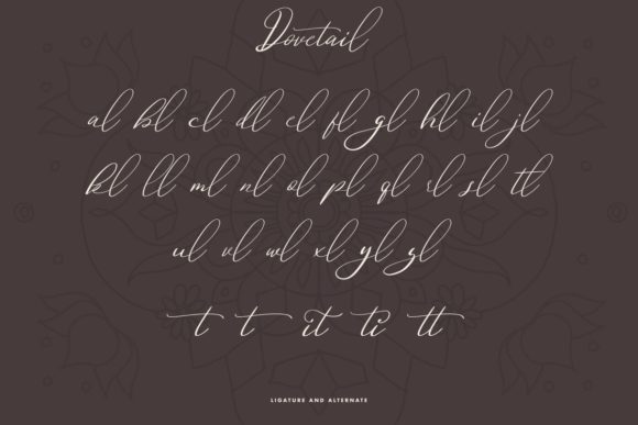 Dovetail Font Poster 8