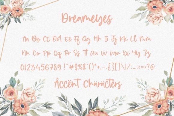 Dreameyes Font Poster 5