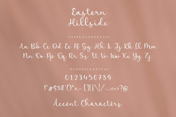 Eastern Hillside Font Poster 6