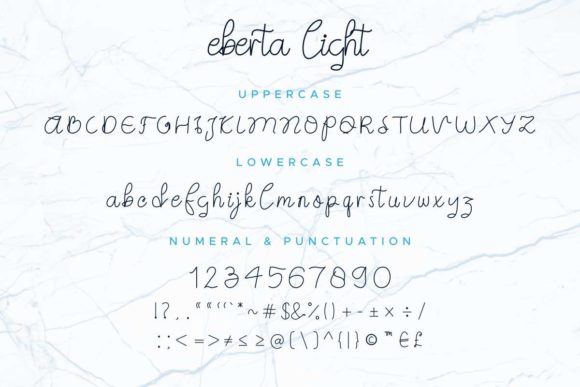 Eberta Light Font Poster 8