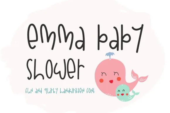 Emma Baby Shower Font Emma Baby Shower Font Poster 1