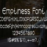 Emptiness Font Poster 5
