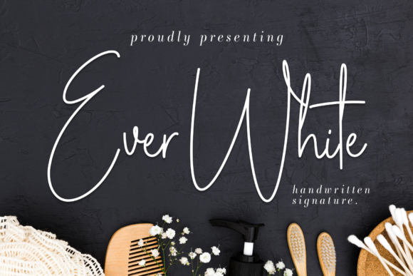 Ever White Font Poster 1