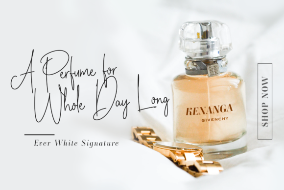 Ever White Font Poster 4