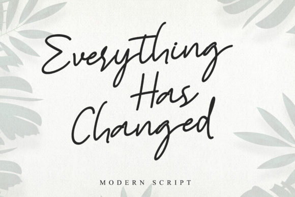 Everything Has Changed Font Poster 1