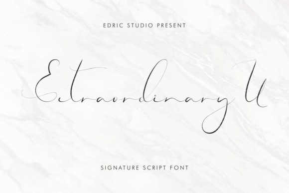 Extraordinary U Font Poster 1