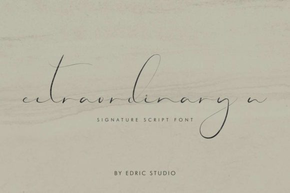 Extraordinary U Font Poster 2