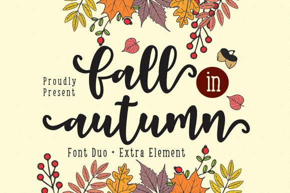 Fall in Autumn Font Poster 1
