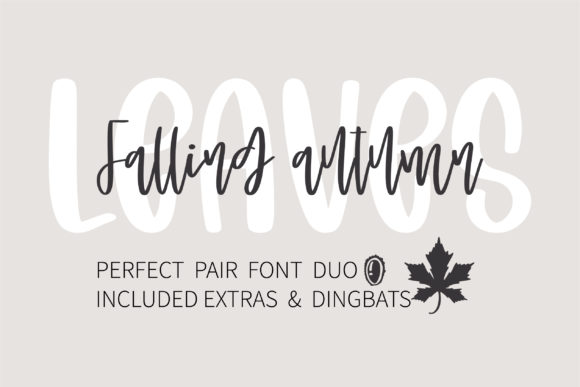 Falling Autumn Leaves Font Poster 1