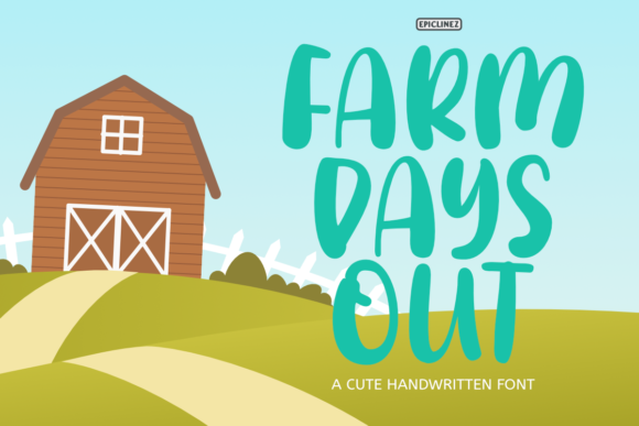 Farm Days out Font Poster 1
