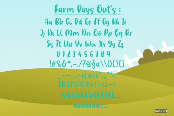 Farm Days out Font Poster 2