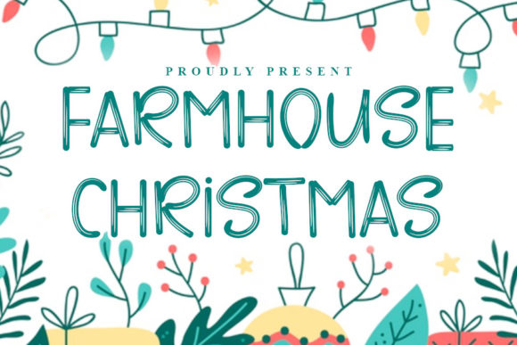Farmhouse Christmas Font Poster 1