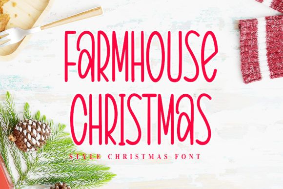 Farmhouse Christmas Font Poster 1