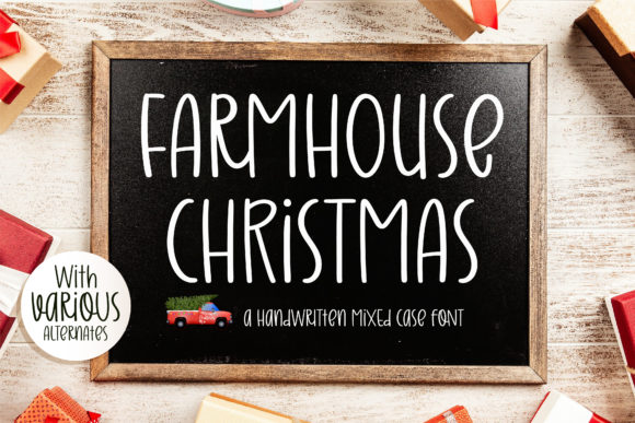 Farmhouse Christmas Font Poster 1