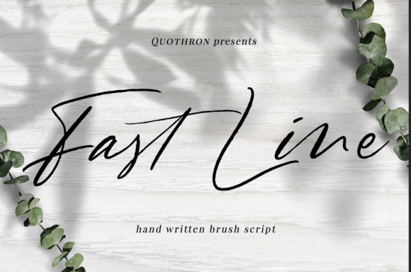Fast Line Font Poster 1