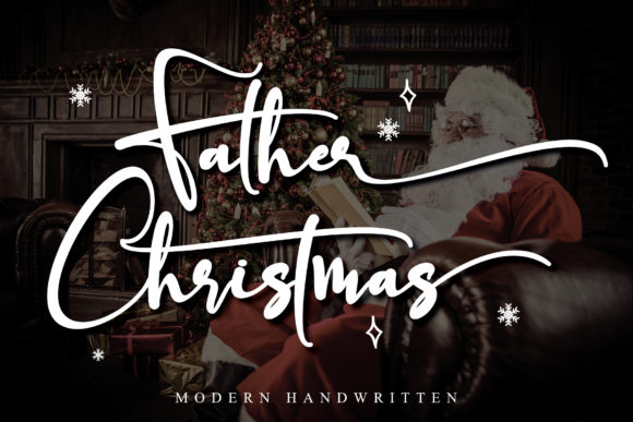 Father Christmas Font Poster 1