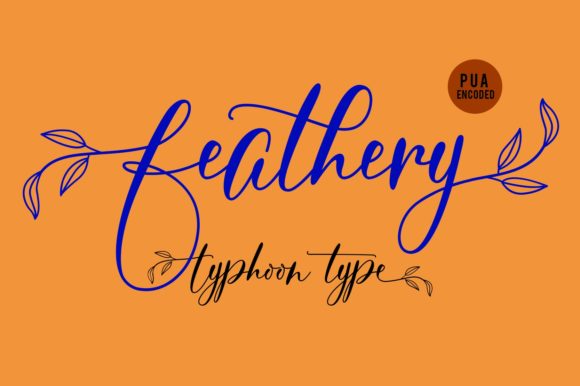 Feathery Font Poster 2