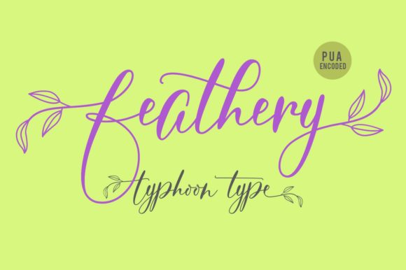 Feathery Font Poster 3