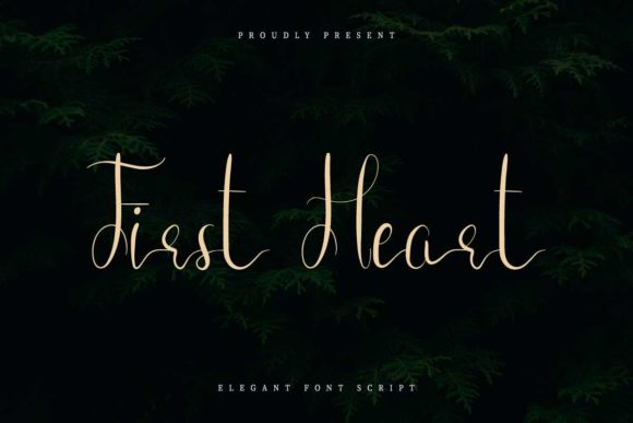 First Heart Font Poster 1