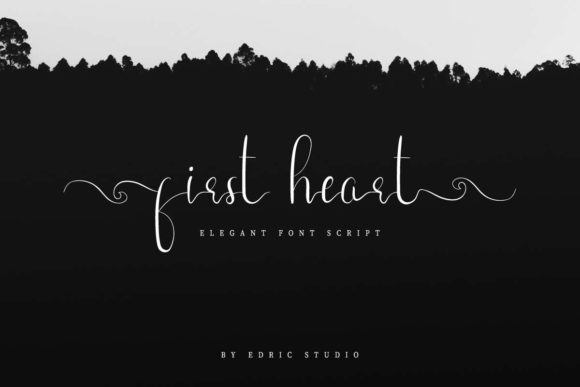 First Heart Font Poster 2