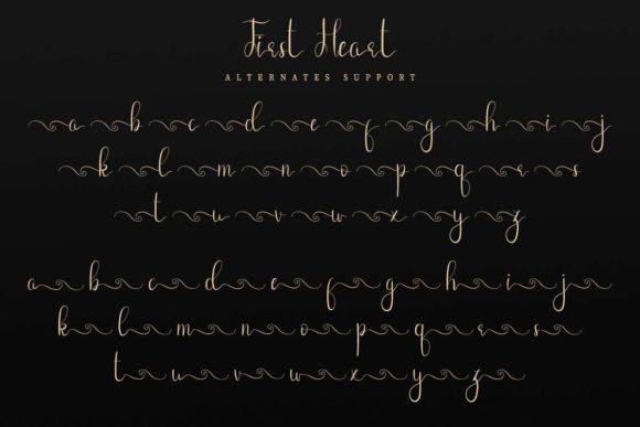 First Heart Font Poster 10