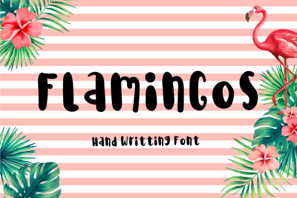 Flamingos Font Poster 1
