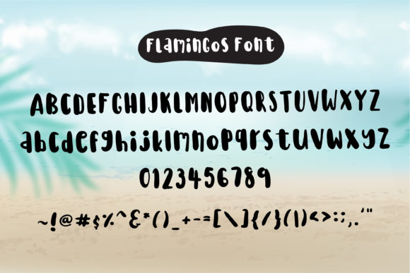 Flamingos Font Poster 6