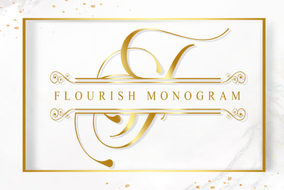 Flourish Monogram Font Poster 1