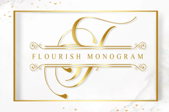Flourish Monogram Font Flourish Monogram Font Poster 1