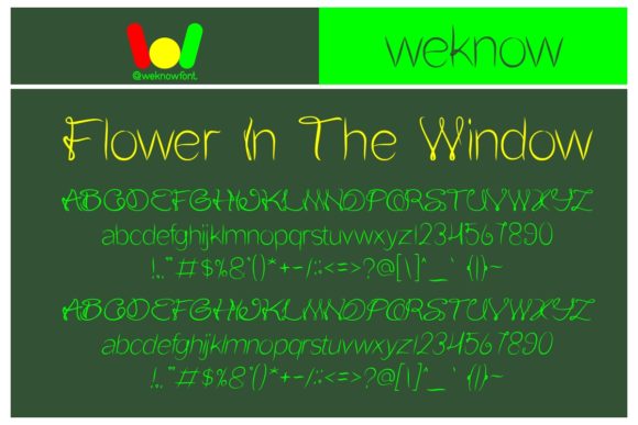 Flower in the Window Font Poster 1