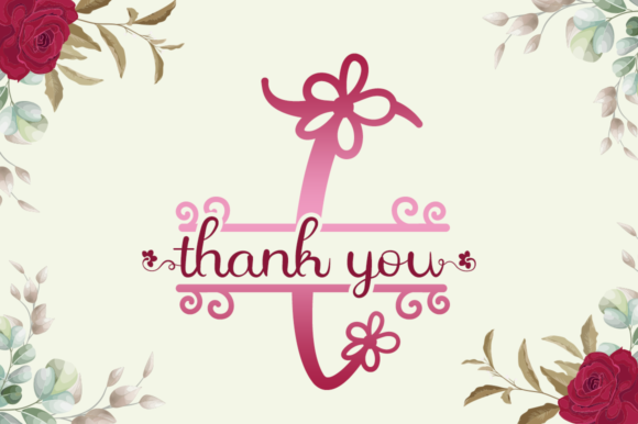 Flower Monogram Font Poster 9