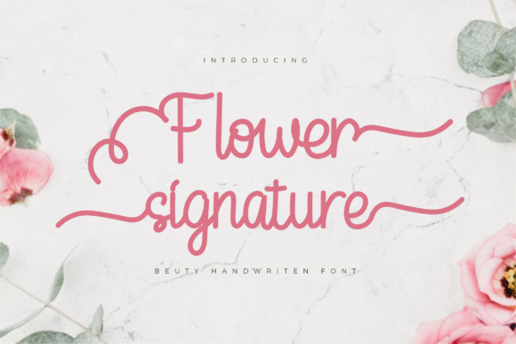 Flower Signature Font